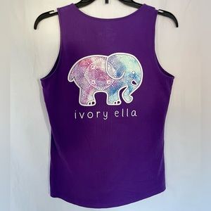 Ivory ella small dark purple loose fit sleeveless tank top